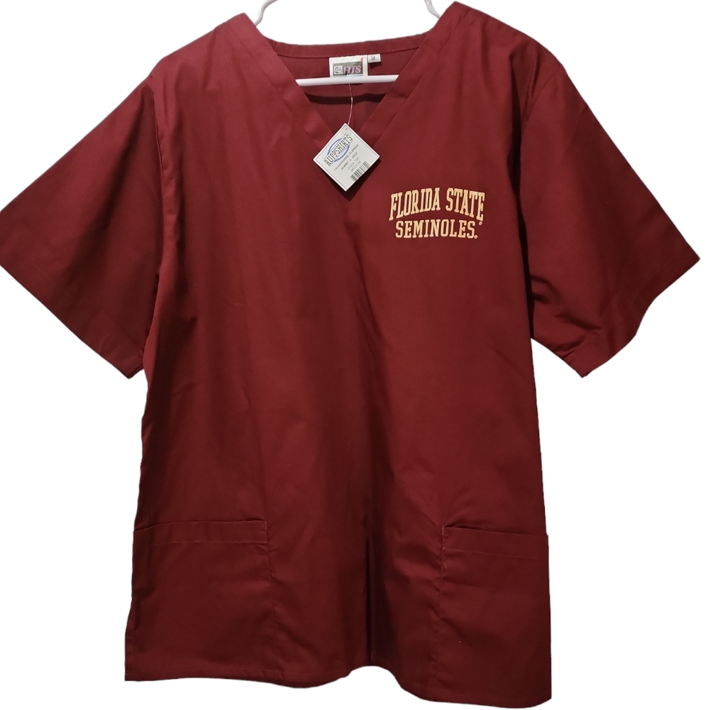 NWT FS Seminoles burgundy v neck med collegiate licensed Rupp shirts Garnet gold